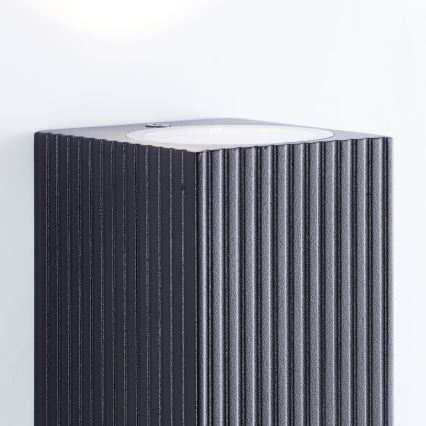Brilliant - Applique murale extérieure JELANI 2xGU10/10W/230V IP44 noir