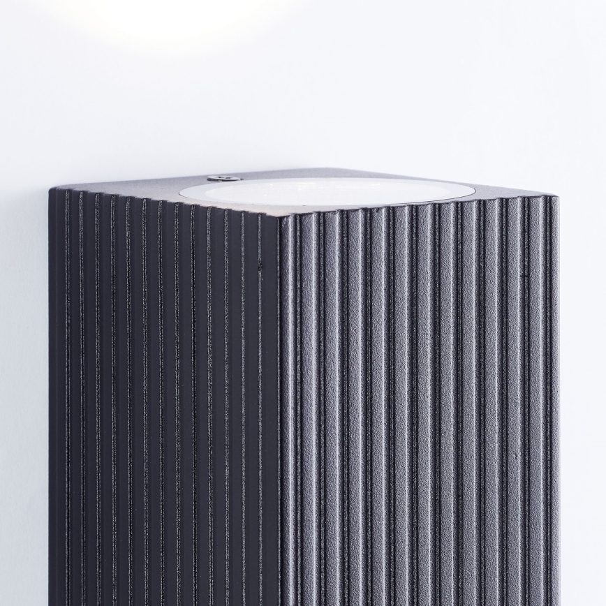 Brilliant - Applique murale extérieure JELANI 2xGU10/10W/230V IP44 noir