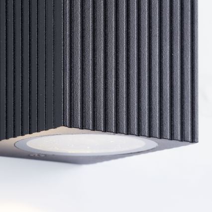 Brilliant - Applique murale extérieure JELANI 2xGU10/10W/230V IP44 noir