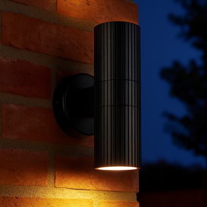 Brilliant - Applique murale extérieure KEOLA 2xGU10/10W/230V IP44 noir