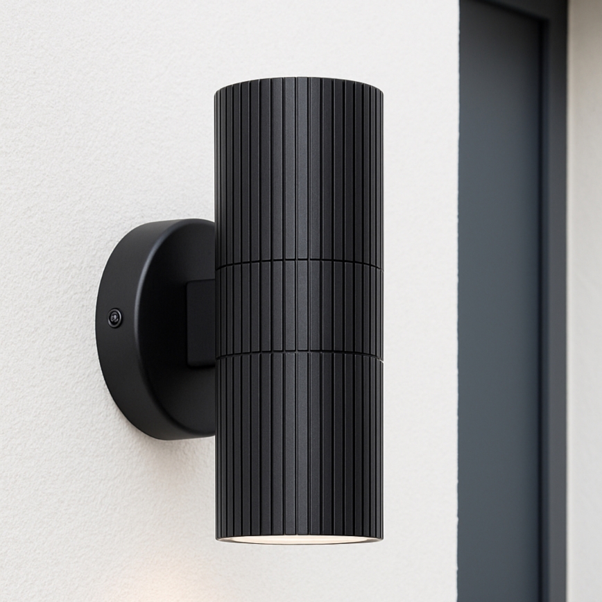 Brilliant - Applique murale extérieure KEOLA 2xGU10/10W/230V IP44 noir