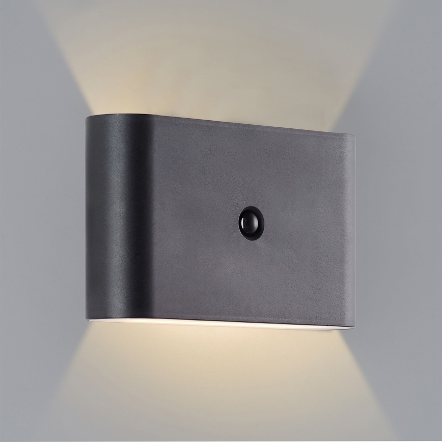 Brilliant - Applique murale extérieure rechargeable avec détecteur XINO LED/3W/5V 3600 mAh IP44 noir