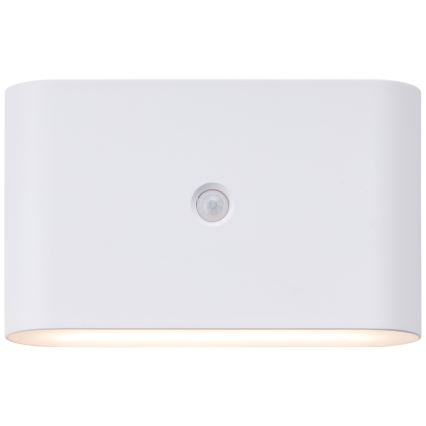 Brilliant - Applique murale extérieure rechargeable avec détecteur XINO LED/3W/5V 3600 mAh IP44 blanc