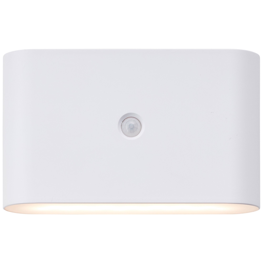 Brilliant - Applique murale extérieure rechargeable avec détecteur XINO LED/3W/5V 3600 mAh IP44 blanc