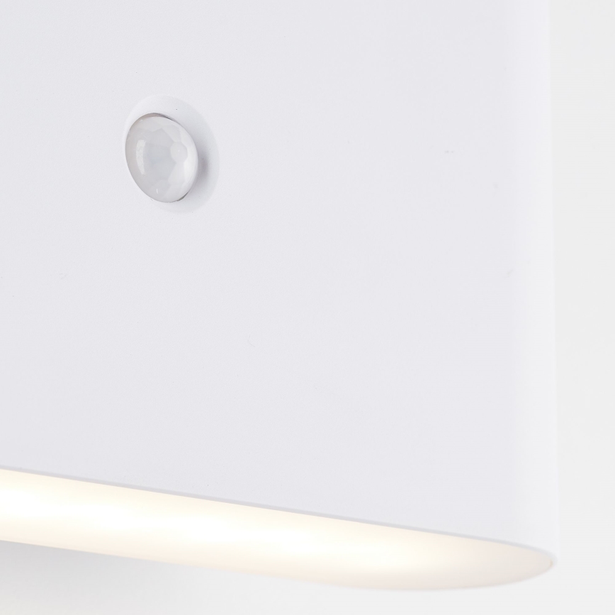 Brilliant - Applique murale extérieure rechargeable avec détecteur XINO LED/3W/5V 3600 mAh IP44 blanc