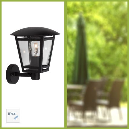 Brilliant - Applique murale extérieure RILEY 1xE27/40W/230V IP44 noire