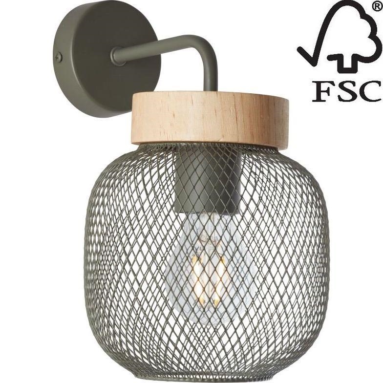 Brilliant - Applique murale GIADA 1xE27/40W/230V vert - FSC certifié