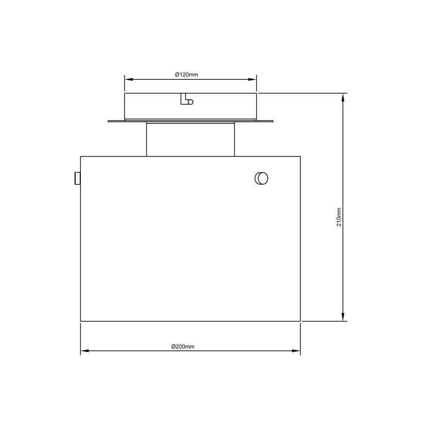 Brilliant - Deckenleuchte BETH 1xE27/60W/230V schwarz/rauchfarben