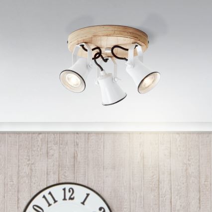 Brilliant - Deckenstrahler SEED 3xGU10/5W/230V weiß/beige