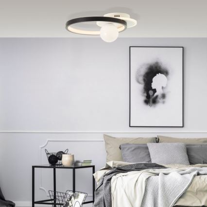 Brilliant - Dimmbare LED-Deckenleuchte ATLANTA LED/24W/230V schwarz/weiß