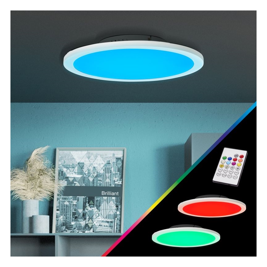 Brilliant - Dimmbare LED-RGBW-Deckenleuchte ABIE LED/24W/230V 2700-6500K + Fernbedienung