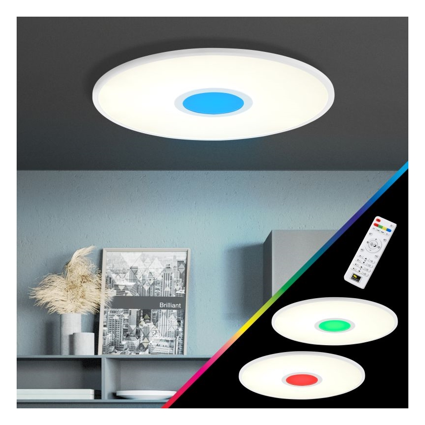 Brilliant - Dimmbare LED-RGBW-Deckenleuchte ODELLA LED/24W/230V 2700-6500K + Fernbedienung