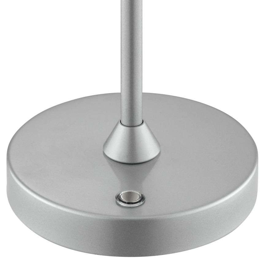 Brilliant - LED, dimmbar, wiederaufladbar, berührungsgesteuerte Außen-Tischleuchte ELORA LED/2,5W/5V 2700K 2600 mAh IP44 silber