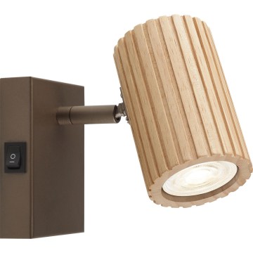 Brilliant - Faretto da parete LAKEWOOD 1xGU10/10W/230V marrone