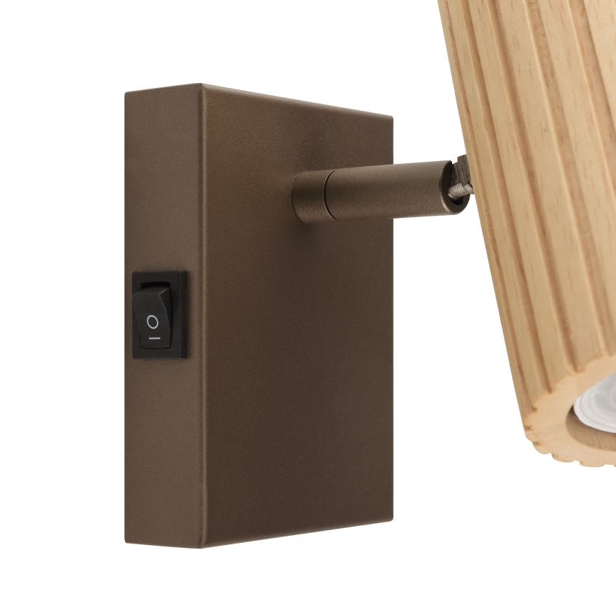 Brilliant - Faretto da parete LAKEWOOD 1xGU10/10W/230V marrone