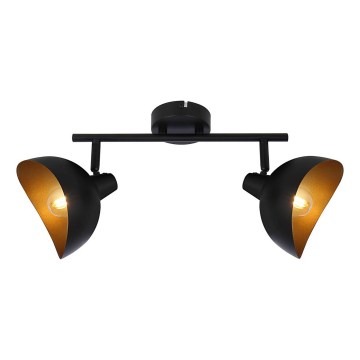 Brilliant - Faretto LAYTON 2xE14/25W/230V nero/oro