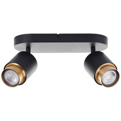 Brilliant - Faretto LED COVELO 2xGU10/5W/230V nero/oro