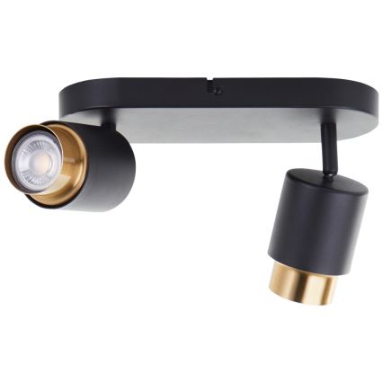 Brilliant - Faretto LED COVELO 2xGU10/5W/230V nero/oro