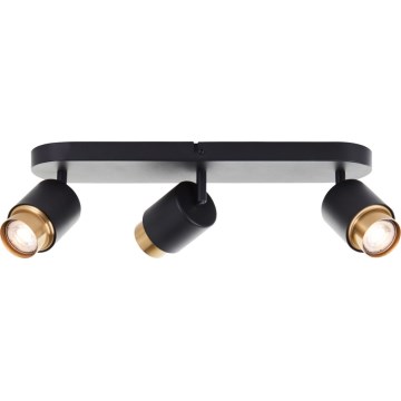 Brilliant - Faretto LED COVELO 3xGU10/5W/230V nero/oro