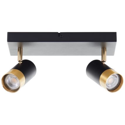Brilliant - Faretto LED VIGOLO 2xGU10/5W/230V nero/oro