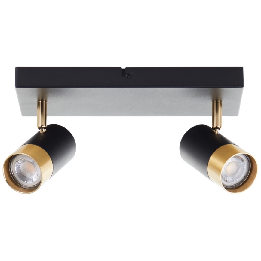 Brilliant - Faretto LED VIGOLO 2xGU10/5W/230V nero/oro