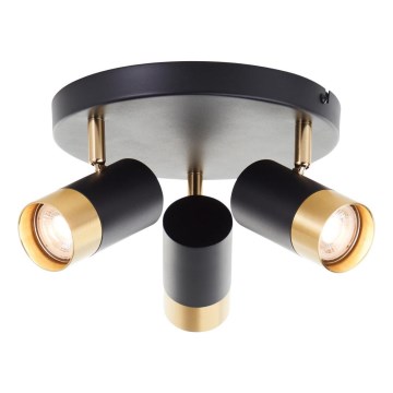 Brilliant - Faretto LED VIGOLO 3x GU10/5W/230V, nero/oro