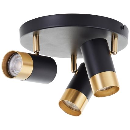 Brilliant - Faretto LED VIGOLO 3x GU10/5W/230V, nero/oro