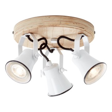 Brilliant - Faretto SEED 3xGU10/5W/230V bianco/beige