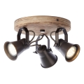 Brilliant - Faretto SEED 3xGU10/5W/230V nero/marrone