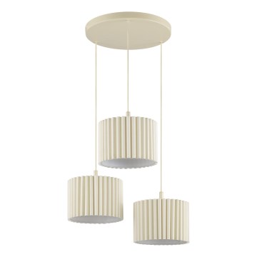 Brilliant - Hängeleuchte an Kabeln VELIN 3xE27/20W/230V Ø 61 cm cremefarben