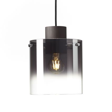 Brilliant - Hängeleuchte mit Kabel BETH 3xE27/60W/230V schwarz/rauchglas