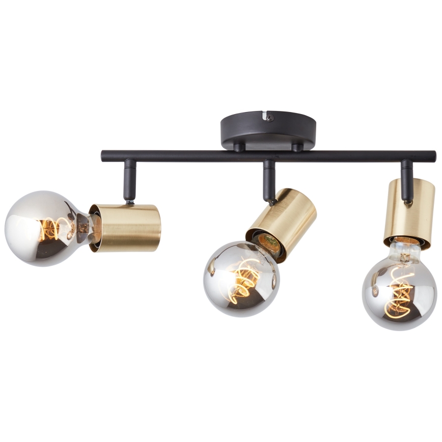 Brilliant - KERRY Spotleuchte 3xE27/40W/230V schwarz/messing