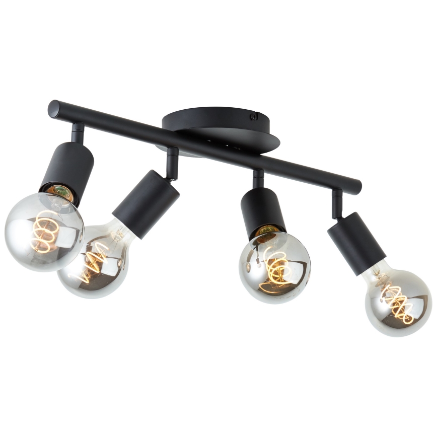 Brilliant - Lampada a spot 4xE27/28W/230V nera