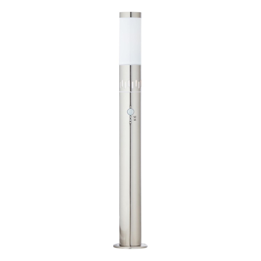 Brilliant - Lampada da esterno a LED con sensore LEIGH LED/0,9W/230V + 1xE27/11W 80 cm IP44 cromo lucido