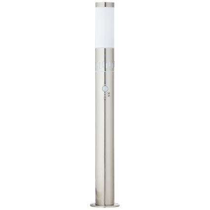 Brilliant - Lampada da esterno a LED con sensore LEIGH LED/0,9W/230V + 1xE27/11W 80 cm IP44 cromo lucido