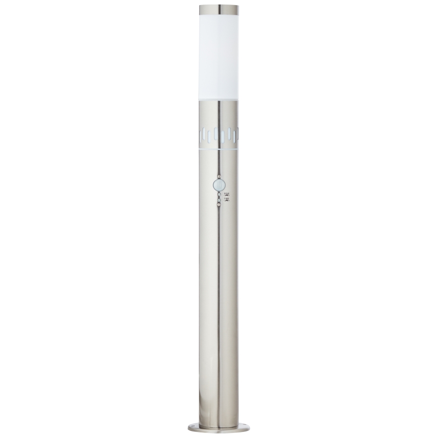Brilliant - Lampada da esterno a LED con sensore LEIGH LED/0,9W/230V + 1xE27/11W 80 cm IP44 cromo lucido