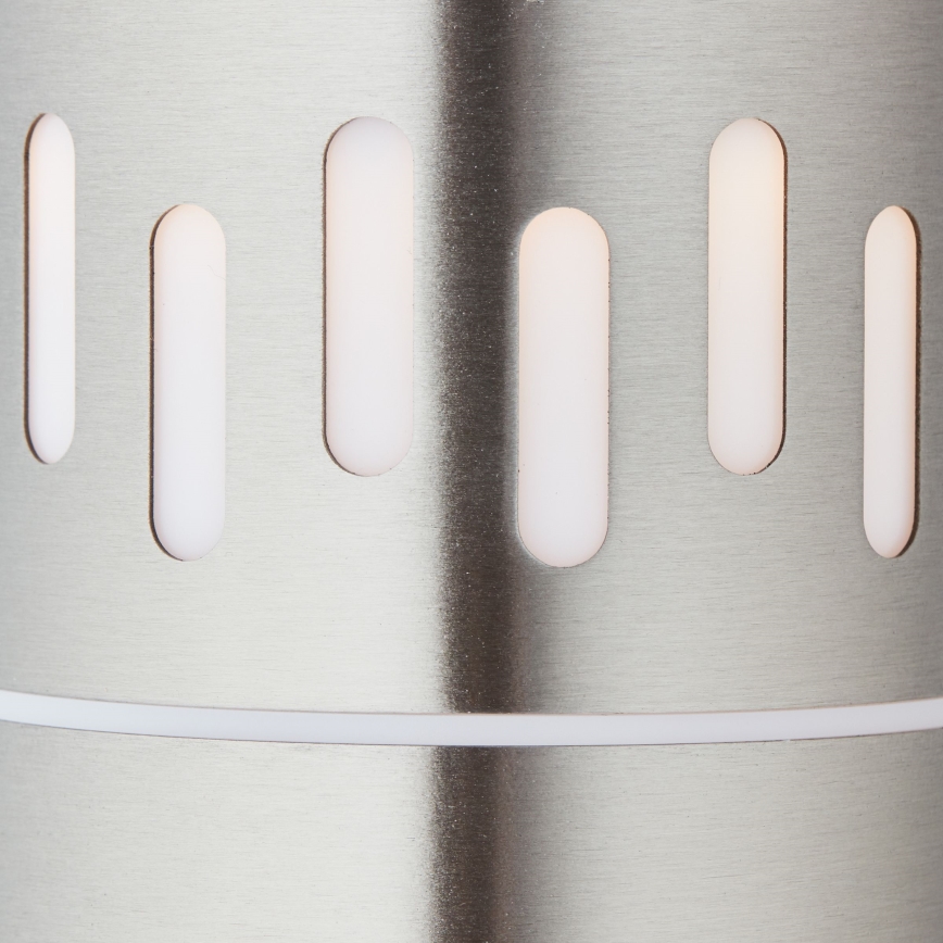 Brilliant - Lampada da esterno a LED con sensore LEIGH LED/0,9W/230V + 1xE27/11W 80 cm IP44 cromo lucido