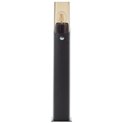 Brilliant - Lampada da esterno con sensore MINOU 1xE27/10W/230V IP44 nero/fumé
