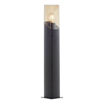Brilliant - Lampada da esterno MINOU 1xE27/10W/230V 60 cm IP44 nero/fumé