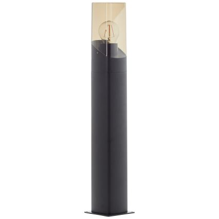 Brilliant - Lampada da esterno MINOU 1xE27/10W/230V 60 cm IP44 nero/fumé