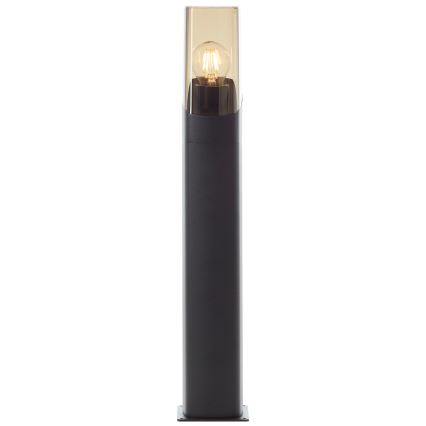 Brilliant - Lampada da esterno MINOU 1xE27/10W/230V 60 cm IP44 nero/fumé