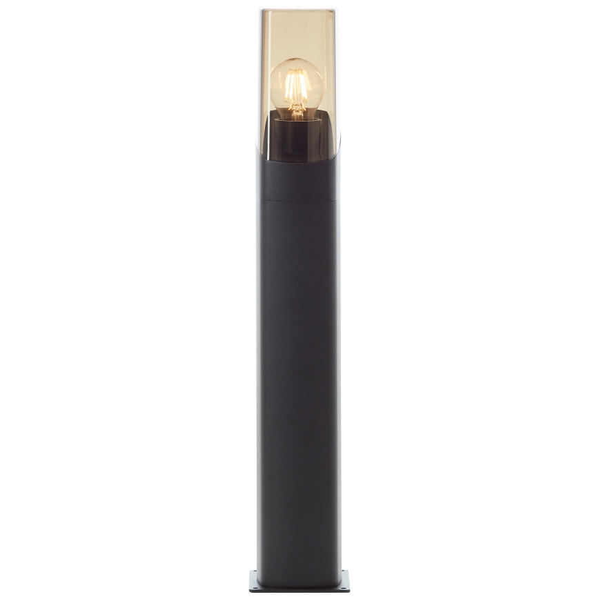 Brilliant - Lampada da esterno MINOU 1xE27/10W/230V 60 cm IP44 nero/fumé
