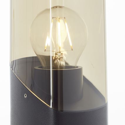 Brilliant - Lampada da esterno MINOU 1xE27/10W/230V 60 cm IP44 nero/fumé