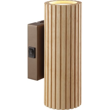 Brilliant - Lampada da parete LAKEWOOD 2xGU10/10W/230V marrone