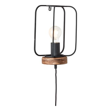 Brilliant - Lampada da parete TOSH 1xE27/52W/230V pioppo