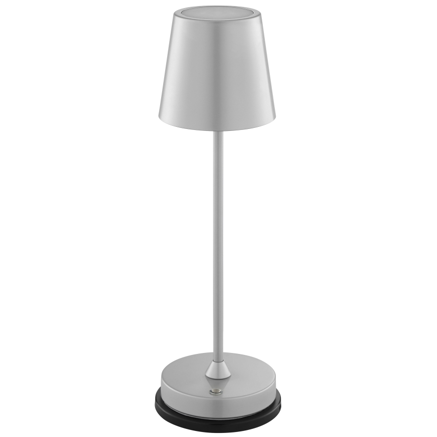 Brilliant - Lampada da tavolo per esterni ricaricabile a LED dimmerabile con controllo a sfioramento ELORA LED/2,5W/5V 2700K 2600 mAh IP44 argento