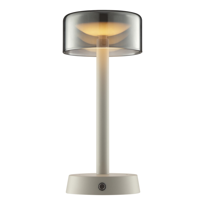 Brilliant - Lampada da tavolo da esterno ricaricabile dimmerabile con controllo touch RAZOR LED/2,5W/5V 2700K 2600 mAh IP44 grigia