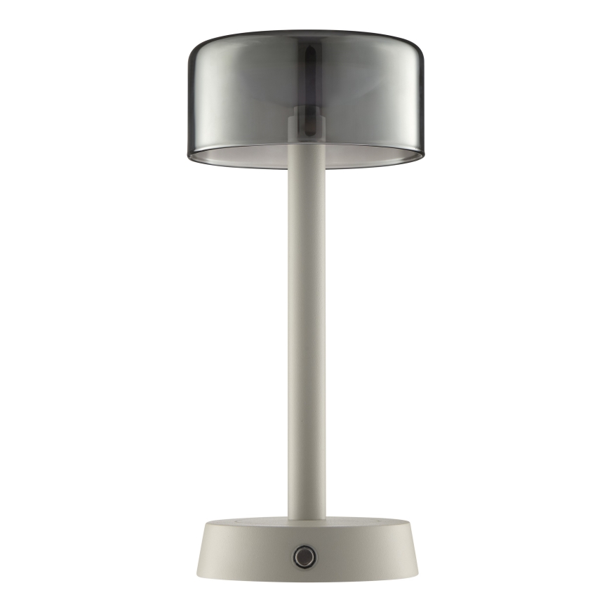Brilliant - Lampada da tavolo da esterno ricaricabile dimmerabile con controllo touch RAZOR LED/2,5W/5V 2700K 2600 mAh IP44 grigia