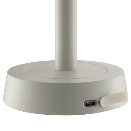 Brilliant - Lampada da tavolo da esterno ricaricabile dimmerabile con controllo touch RAZOR LED/2,5W/5V 2700K 2600 mAh IP44 grigia