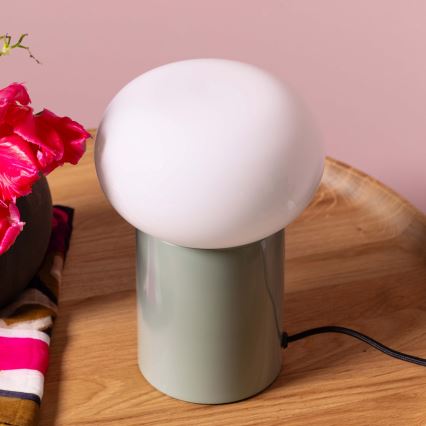 Brilliant - Lampada da tavolo KNUT 1xE27/25W/230V verde/bianco
